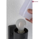 Paulmann Applique da esterno TUBS cilindrico, commutabile E27 IP44, Grigio, Opaco