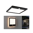 Paulmann Outdoor LED Panel LAMINA PIR, IP44, mit Bewegungsmelder, Eckig, 25x25cm, 230V, 15W 3000K 950lm, wei, Schwarz