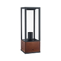Borne d'éclairage TIMBA E27 IP44, bois gradable