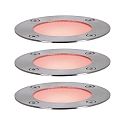 Paulmann LED Outdoor Smart Home Bodeneinbauleuchte FLOOR PLUG & SHINE CH Zigbee, 3er Set, 80, 3x 3,7W, 3000-6500K, 250lm, IP65, silber