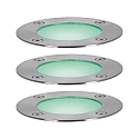 Paulmann LED Outdoor Smart Home Bodeneinbauleuchte FLOOR PLUG & SHINE CH Zigbee, 3er Set, 80, 3x 3,7W, 3000-6500K, 250lm, IP65, silber