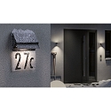 Paulmann illuminated house number IP44, black