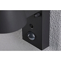 Paulmann LED Au�enwandleuchte CAPEA, IP44, mit Multi-Modus-Sensor, 6W 2200/3000K 450lm 98�, Alumnium, anthrazit / klar