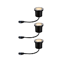 LED Outdoor Bodeneinbauleuchte FLOOR SET PLUG & SHINE, 3er Set, 3x 4,5W, 2200K, 180lm, IP67, insektenfreundlich, anthrazit