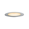 PLUG & SHINE LED Boden-Einbauleuchte FLOOR, IP67,  7cm, 2W 2200K 90lm 90, insektenfreundlich, silber