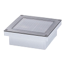 Paulmann Solar LED Bodeneinbauleuchte ARON PIR, 10x10cm, 0,5W, 2200K, 4lm, IP67, mit Bewegungsmelder, eckig, wei, edelstahl