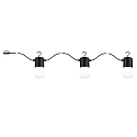 LED Leuchtenkette PLUG&SHINE TUBS, E14, 3x2W, 3000K, 160lm, IP44, 24V, anthrazit
