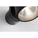 LED Outdoor Wandleuchte CUFF PIR, 230V, 12,5W, 3000K, 700lm, IP44, mit Lichtsensor, anthrazit