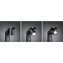 Paulmann Paletto luminoso CUFF PIR con sensore IP44, antracite, trasparente 