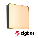 Applique da esterno AZALENA con sensore, ZigBee controllabile, rispettoso degli insetti IP44, antracite, trasparente dimmerabile
