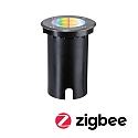 Paulmann LED Outdoor Smart Home Bodeneinbauleuchte FLOOR RGBW ZigBee, rund, 230V, 9W, 2700-6500K, 300lm, IP67, schwarz