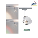 Paulmann Spot URAIL SABIK LED con ottica a lente, Cromo opaco, Bianco opaco dimmerabile