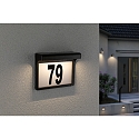 Paulmann solar house number light DAYTON II with brightness sensor IP44, black 