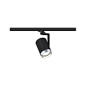 Riflettori su rotaie PRORAIL3 SPOT ASTHENE cilindrico, regolabile E27, Nero