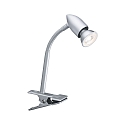 Paulmann Lampe  pince GESA avec bras flexible GU10 IP20, chrom mat, gris gradable