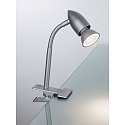 Paulmann Lampe  pince GESA avec bras flexible GU10 IP20, chrom mat, gris gradable