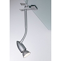 Paulmann Lampe  pince GESA avec bras flexible GU10 IP20, chrom mat, gris gradable
