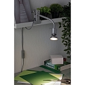 Paulmann Lampe à pince FINJA avec bras flexible GU10 IP20, chromé mat, gris gradable Paulmann Lampe à pince FINJA avec bras flexible GU10 IP20, chromé mat, gris gradable