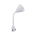 Paulmann Steckerleuchte JUNUS FLEXARM, IP20, 230V, E14 max. 20W (LED), mit Schalter, fr Schuko-Stecker (Typ EF-CEE 7/7), Wei