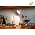 Paulmann Steckerleuchte JUNUS FLEXARM, IP20, 230V, E14 max. 20W (LED), mit Schalter, fr Schuko-Stecker (Typ EF-CEE 7/7), Wei