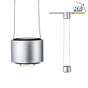 Paulmann pendant luminaire URAIL ALDAN LED with lens optics, chrome matt, black dimmable Paulmann pendant luminaire URAIL ALDAN LED with lens optics, chrome matt, black dimmable