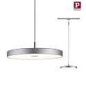 1- Luminaire à suspension monophasé HILDOR URail IP20, chromé mat gradable