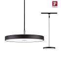 Paulmann 1-phase pendant luminaire HILDOR URail IP20, black matt dimmable