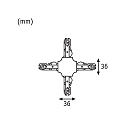 Paulmann URail X-connector fixed, 230V, max. 1000W, black matt Paulmann URail X-connector fixed, 230V, max. 1000W, black matt