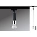 Paulmann Luminaire  suspension URAIL 2EASY BASIC sans abat-jour E27, chrome, noir mat, blanche gradable
