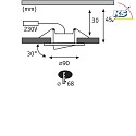 Apparecchio da incasso per esterni CALLA IP65 DIM girevole, Set di 10 IP65
