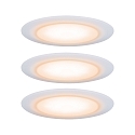 Paulmann Lumire encastre SUON DIM-TO-WARM Dim-To-Warm, lot de 3 IP44, satin, blanche gradable 480lm 2000K