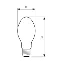 Philips MASTER SON PIA PLUS, 89V, E27, 50W 2000K 3900lm, dimmable with Electronic Ballast / 2-step conventional ballast