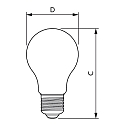 Philips Ampoule  filament forme standard MAS LEDBulb ND CL GUE A60 E27 5,2W 1095lm 2700K 