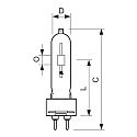 Philips metal halide lamp MASTER COLOUR CDM-TD T19 G12 4200K CRI 90-100  Philips metal halide lamp MASTER COLOUR CDM-TD T19 G12 4200K CRI 90-100