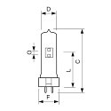 Philips Metallhalogen Entladungslampe MSR 10H 1CT/4, 575W, 6990K, 47000lm