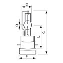 Philips Discharge lamp MSR GOLD FastFit 1CT/4 PGJX50 1200W 92000lm 6000K dimmable