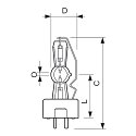 Philips Lampe à décharge MSR SA 1CT/4 GY9,5 700W 55000lm 5600K 