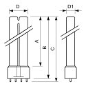 Philips Niederdruck-Quecksilberdampf Entladungslampe PL-L 1CT/25, 4P, 18W