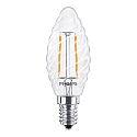 LED Filament Kerzenform gedreht CorePro LEDcandle ST35, E14, 2W 2700K 250lm, schaltbar, klar