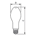Philips LED Retrofit-Leuchtmittel MASTER LED HPL, IP65, E40, 33.5W 4000K 6000lm 300, schaltbar, matt