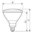 Philips Radiateur infrarouge PAR38 IR 1CT/12 PAR38 E27 150W gradable