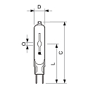 Philips metal halide lamp MASTER COLOUR CDM-TC T14 G8.5 2980K CRI 80-89  Philips metal halide lamp MASTER COLOUR CDM-TC T14 G8.5 2980K CRI 80-89