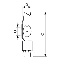 Philips metal halide lamp MASTER MHN-SE HO UNP TD40 GX22 2100W 5600K  Philips metal halide lamp MASTER MHN-SE HO UNP TD40 GX22 2100W 5600K