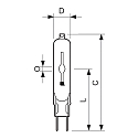 Philips metal halide lamp MASTER COLOUR CDM-TC ELITE PLUS T14 G8.5 3000K CRI 80-89  Philips metal halide lamp MASTER COLOUR CDM-TC ELITE PLUS T14 G8.5 3000K CRI 80-89