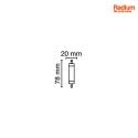 RADIUM Lampadina a LED R7s 78mm ESSENCE R7S TSK60 SLIM R7s 7W 806lm 2700K 300° CRI 80-89 