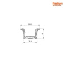 RADIUM wing profile SMALL - FOR 1 STRIP built-in version, black, anodised