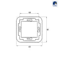 Rutec TFT LED RGB+W DMX Touchscreen, mit Alpha Nea Rahmen, 3-30V DC (exkl. BG), weiß, statisch, IP20