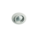 Alu-Druckguss-Einbaustrahler für MR16, IP20, Ø 8.2cm, mit Sprengring, ohne Fassung, schwenkbar, weiß matt