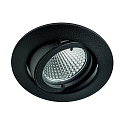 Downlight MR16 rotondo, girevole IP20, nero opaco