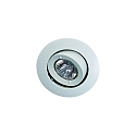 Alu-Druckguss Einbaustrahler MR16, IP20, Ø 11cm, kardanisch 40°/360°, mit Bajonett, ohne Fassung, weiß matt
